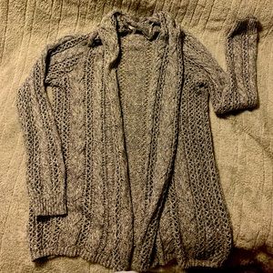 Maurice’s gray with silver women’s size large long cardigan